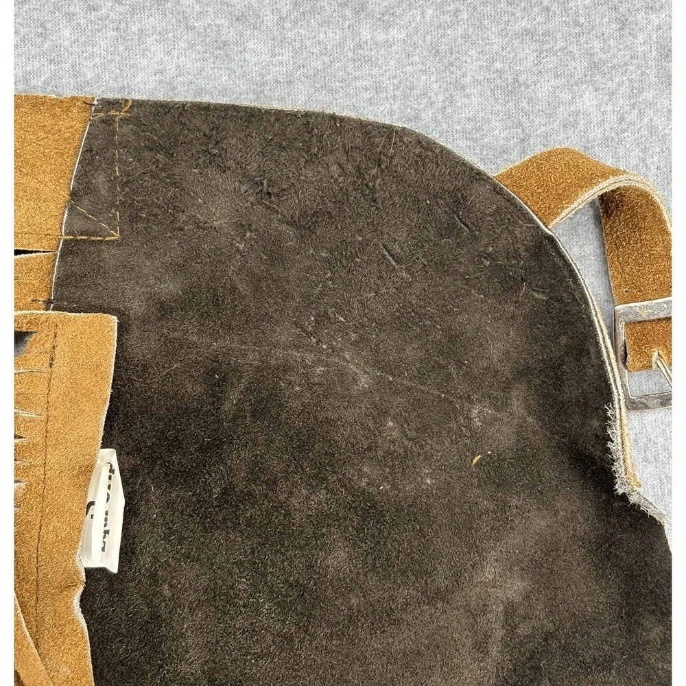 Equi-Grip Youth‎ Western Show Chaps Fringe Horse Concho Brown Small